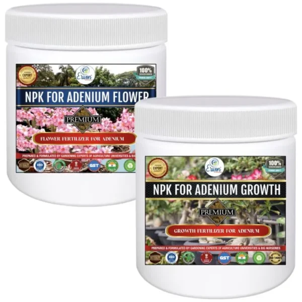 NPK Kit for Adenium Flower Plant (Fruit 200gm + Growth 200 gm) Fertilizer From Sansar Green