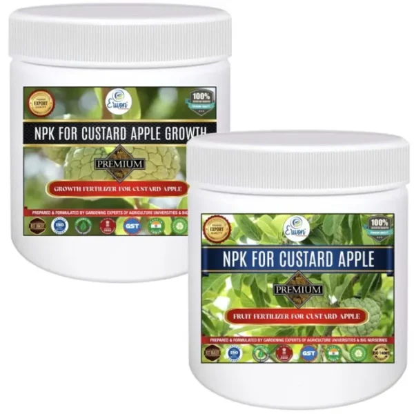 NPK Kit for Custard Fruits Plant (Fruit 200gm + Growth 200 gm) Fertiliser From Sansar Green