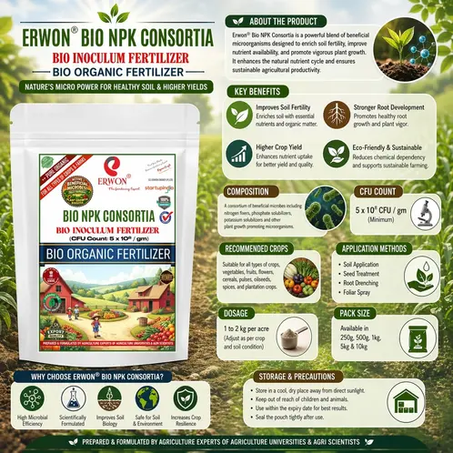 Erwon_BioBoost_NPK_Consortia_Fertilizer_5×10⁸_CFUgm (5) Erwon® Bio Boost NPK Consortia Fertilizer – 5×10⁸ CFU gm